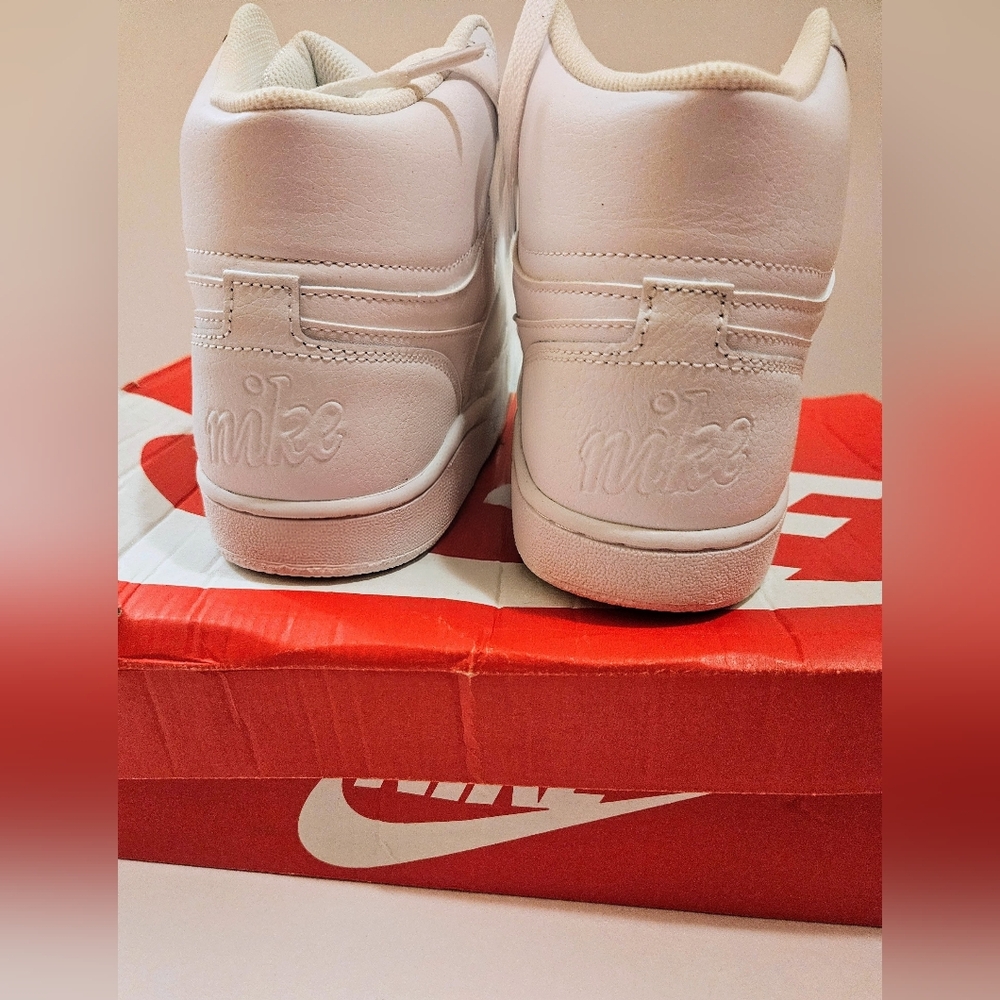 Nike Men's Ebernon Mid White Sneakers - Picture 6 of 8